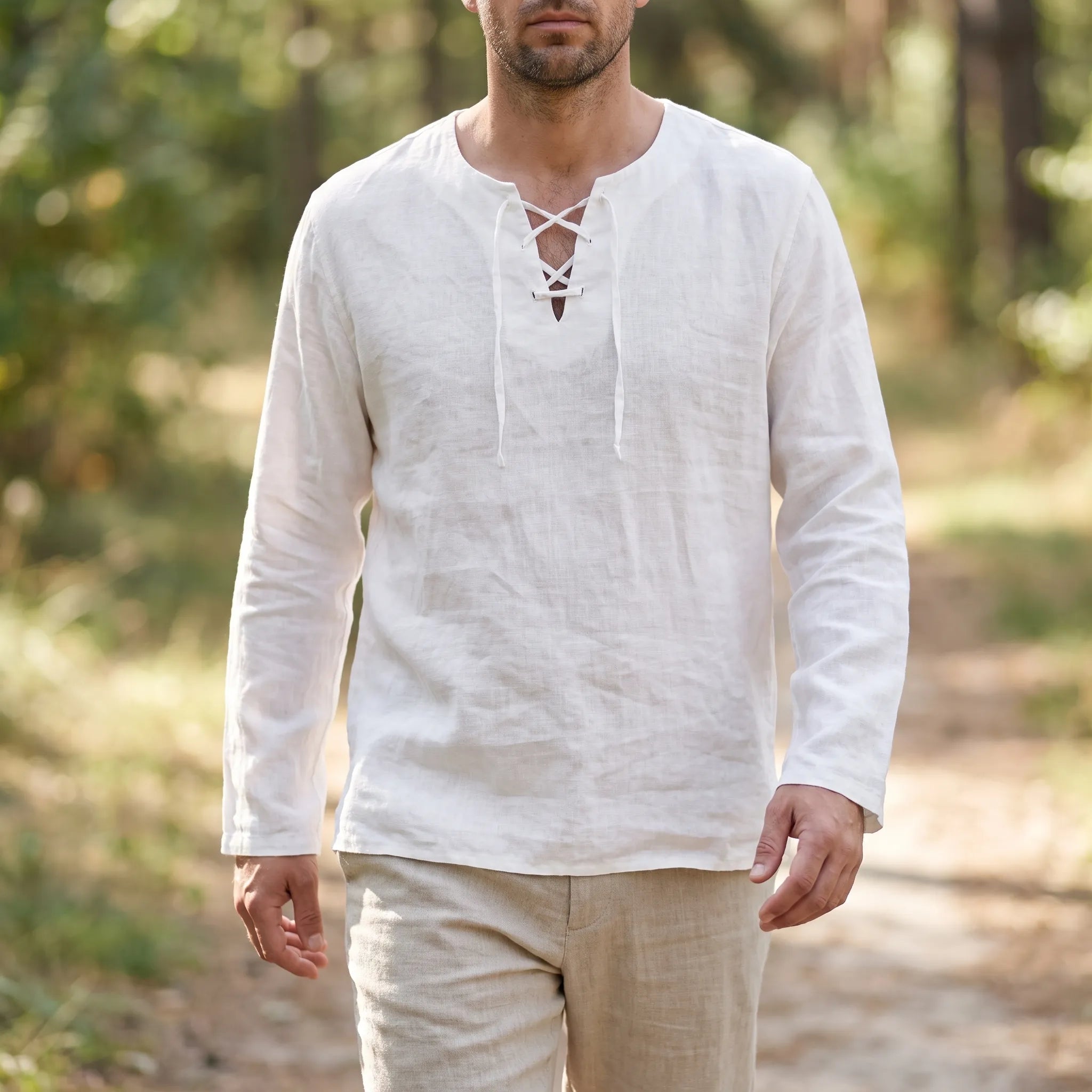 Zefyris  - Casual Long-Sleeved Textured Summer Shirt Warm Weather Wear