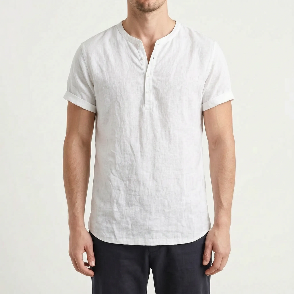 Zefyris  - Casual Long-Sleeved Textured Summer Shirt Warm Weather Wear