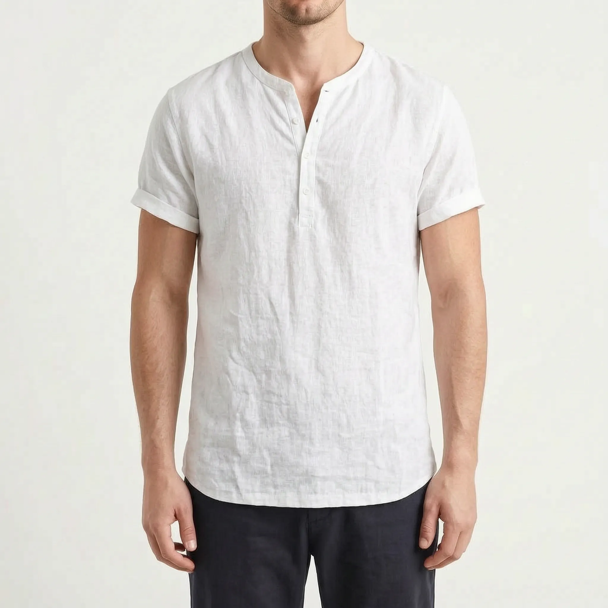 Zefyris  - Casual Long-Sleeved Textured Summer Shirt Warm Weather Wear