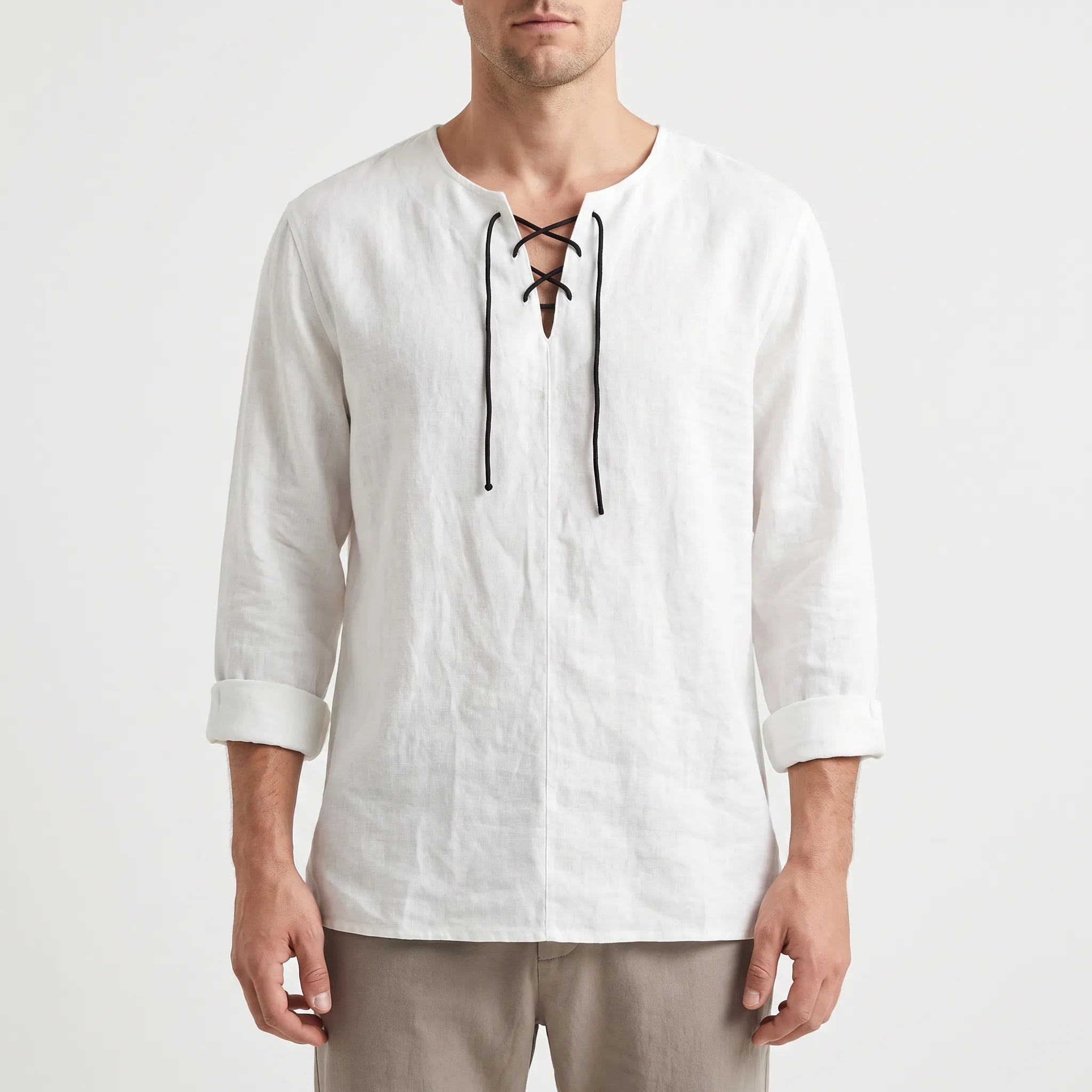 Zefyris  - Casual Long-Sleeved Textured Summer Shirt Warm Weather Wear