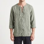 Zefyris  - Casual Long-Sleeved Textured Summer Shirt Warm Weather Wear