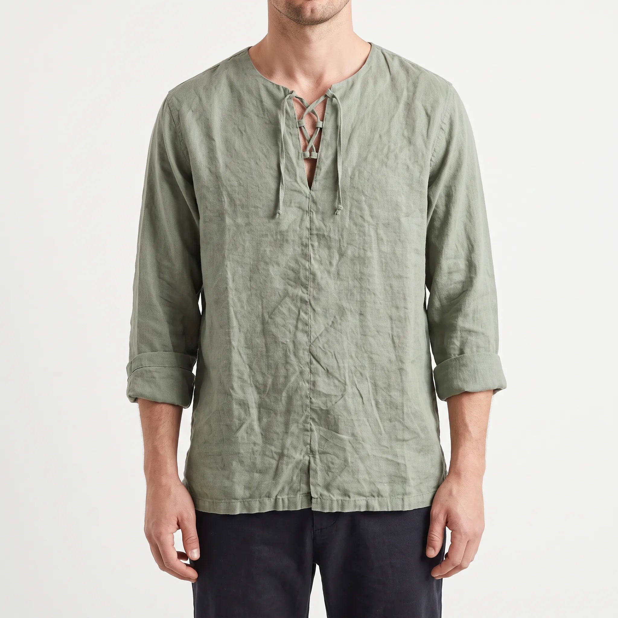 Zefyris  - Casual Long-Sleeved Textured Summer Shirt Warm Weather Wear