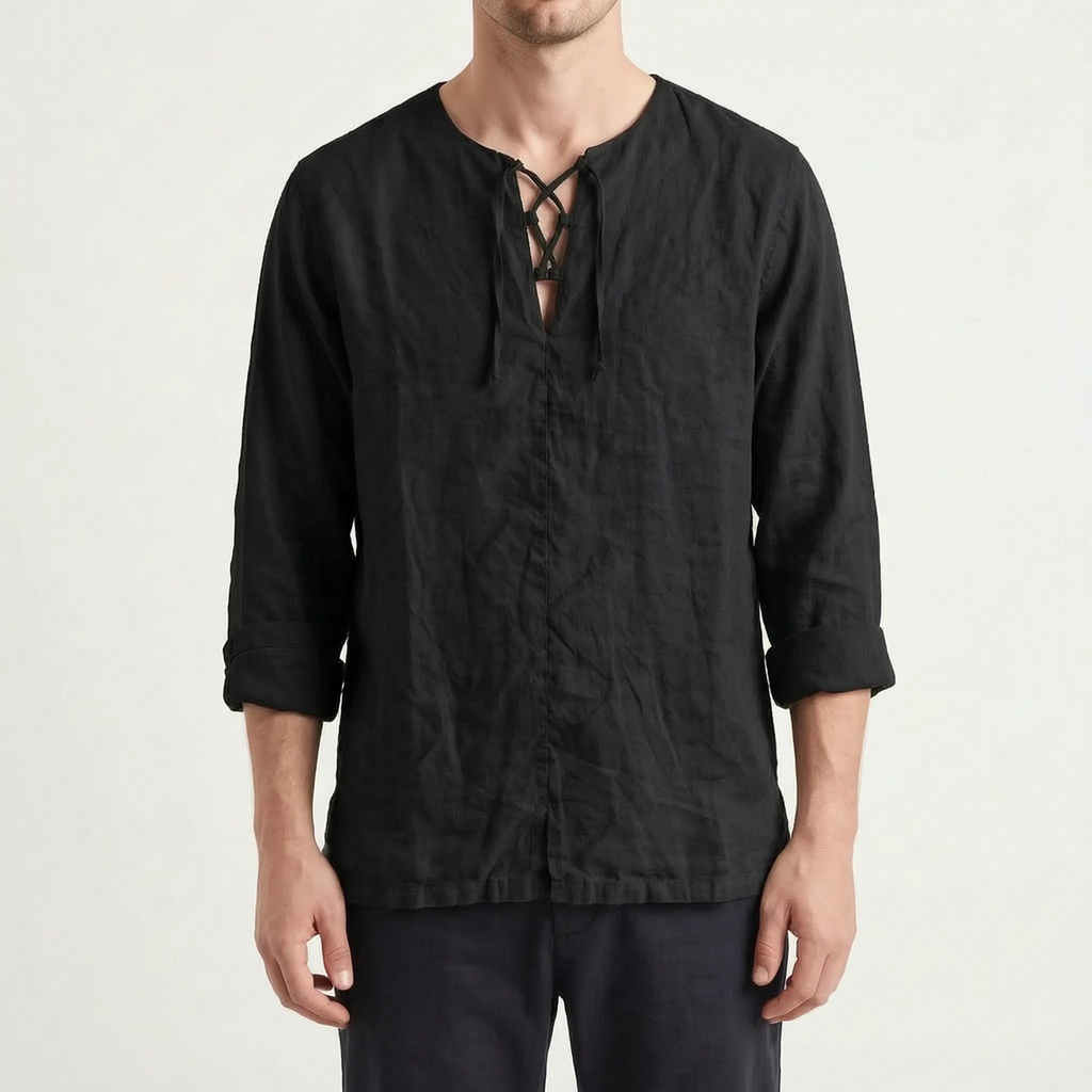 Zefyris  - Casual Long-Sleeved Textured Summer Shirt Warm Weather Wear