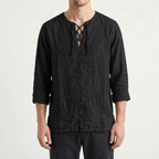 Zefyris  - Casual Long-Sleeved Textured Summer Shirt Warm Weather Wear