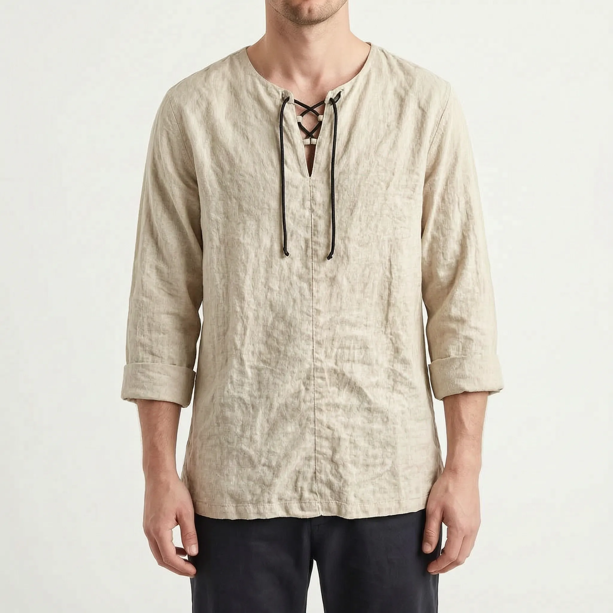 Zefyris  - Casual Long-Sleeved Textured Summer Shirt Warm Weather Wear
