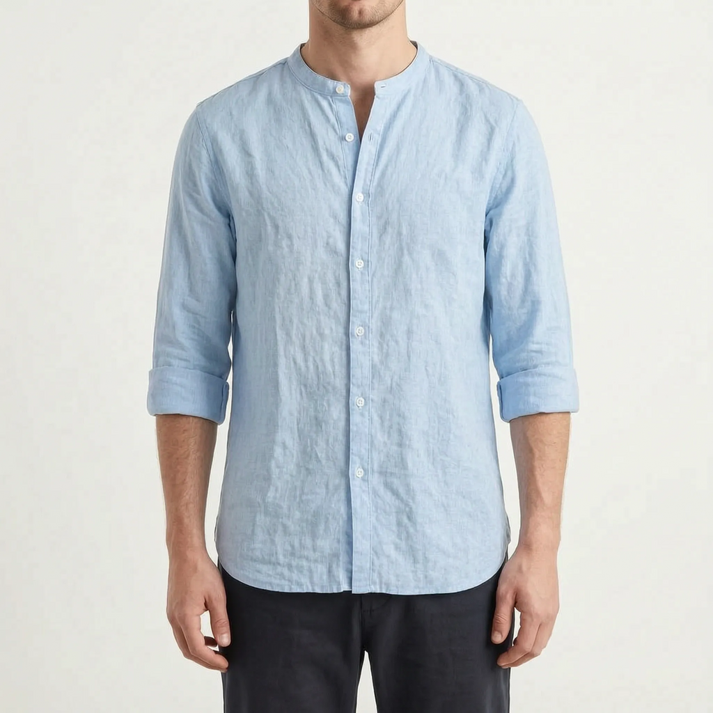 Zefyris  - Casual Long-Sleeved Textured Summer Shirt Warm Weather Wear