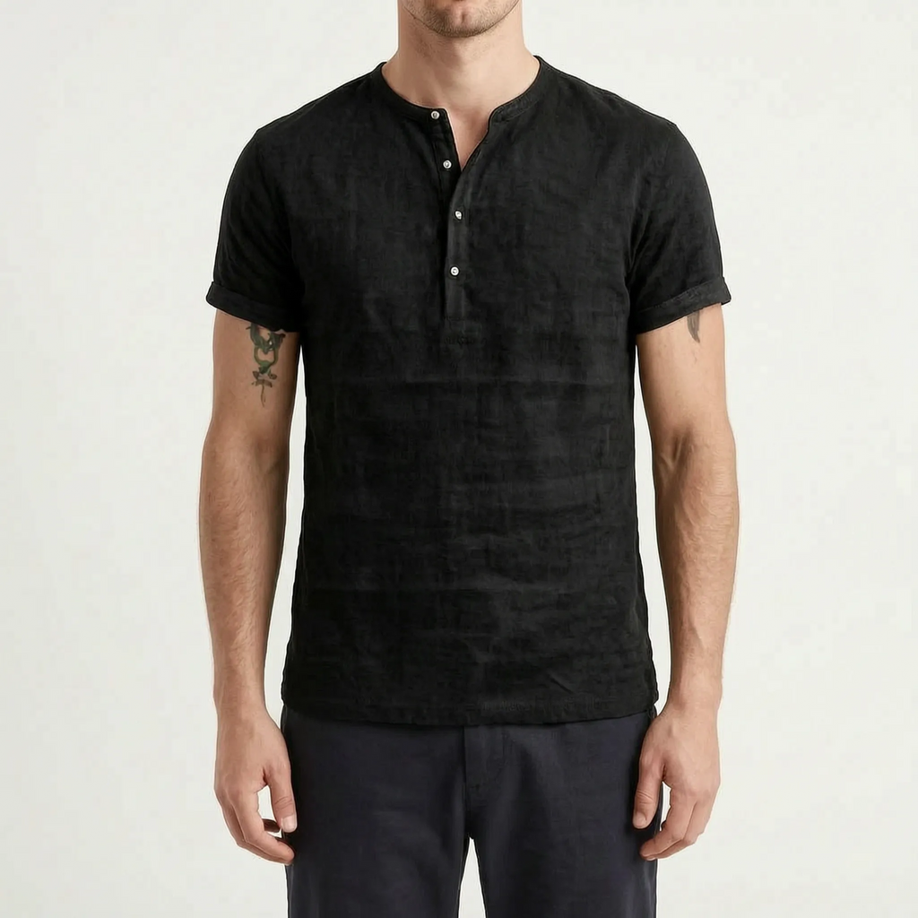 Zefyris  - Casual Long-Sleeved Textured Summer Shirt Warm Weather Wear