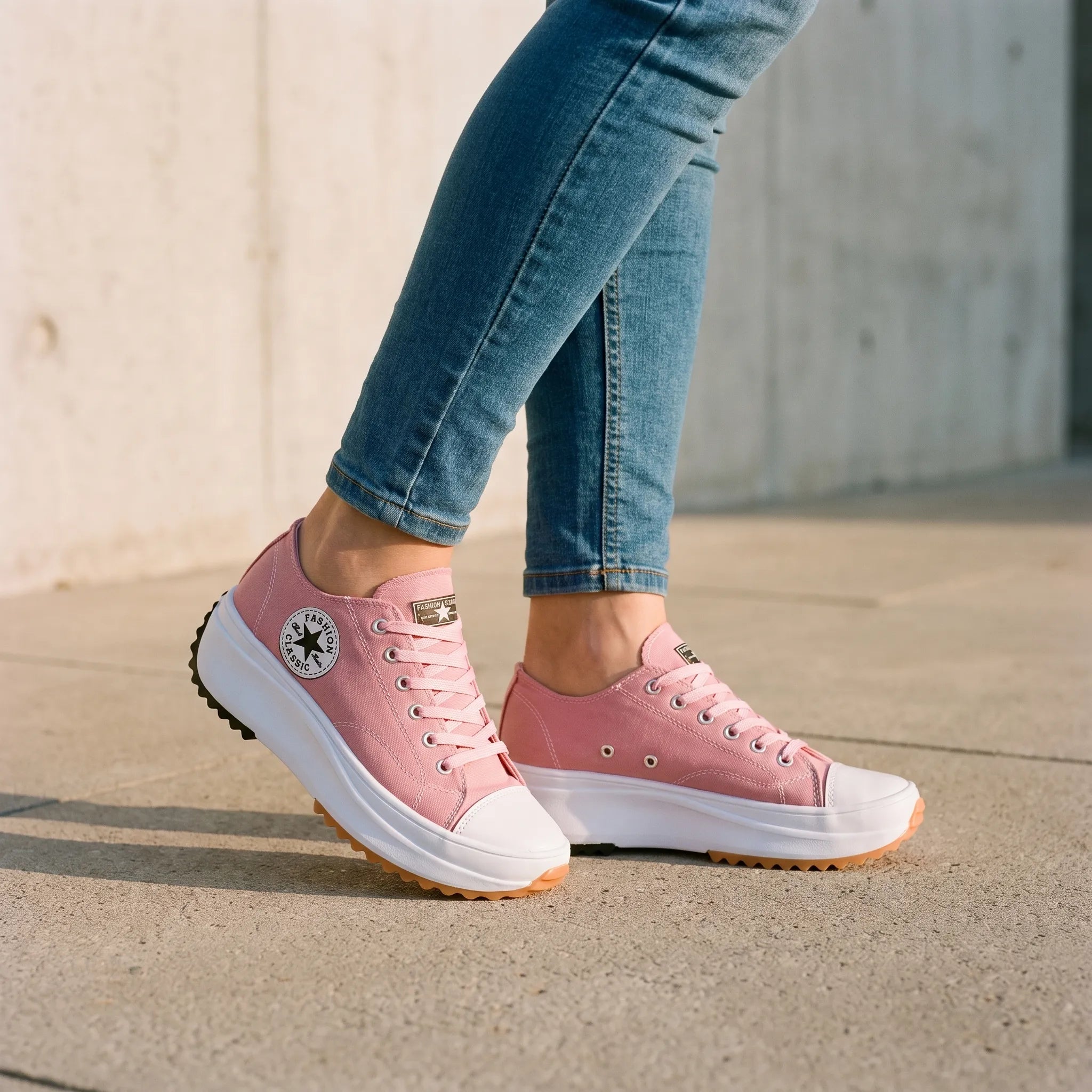 Zennix  - Casual Chunky White Trainers Daily Walking