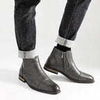 Chelsea ankle boots with pull-on side panels and low heels
