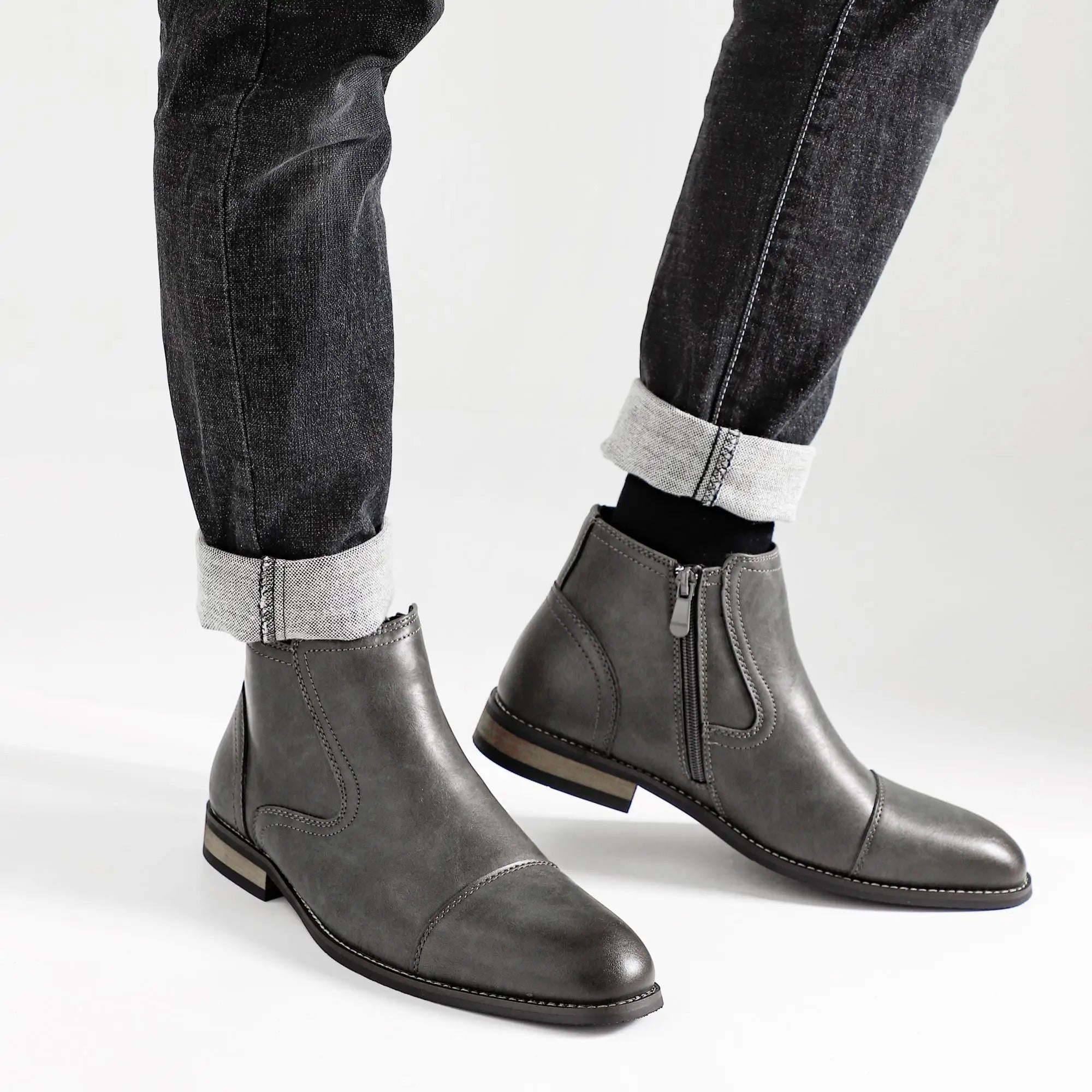 Chelsea ankle boots with pull-on side panels and low heels