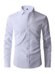 Men's slim fit shirt with pointed collar and long sleeves