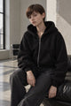 Women's reversible leopard print zip hoodie with hood and front pockets