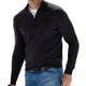 Men's long-sleeve quarter-zip jumper with mock neck
