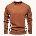 Men's long-sleeve colourblock crew neck sweatshirt with contrasting side panels