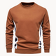 Men's long-sleeve colourblock crew neck sweatshirt with contrasting side panels