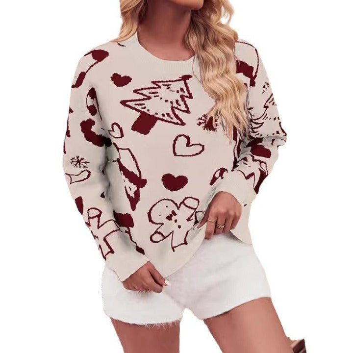 Women's Tree and Heart Knit Christmas Jumper
