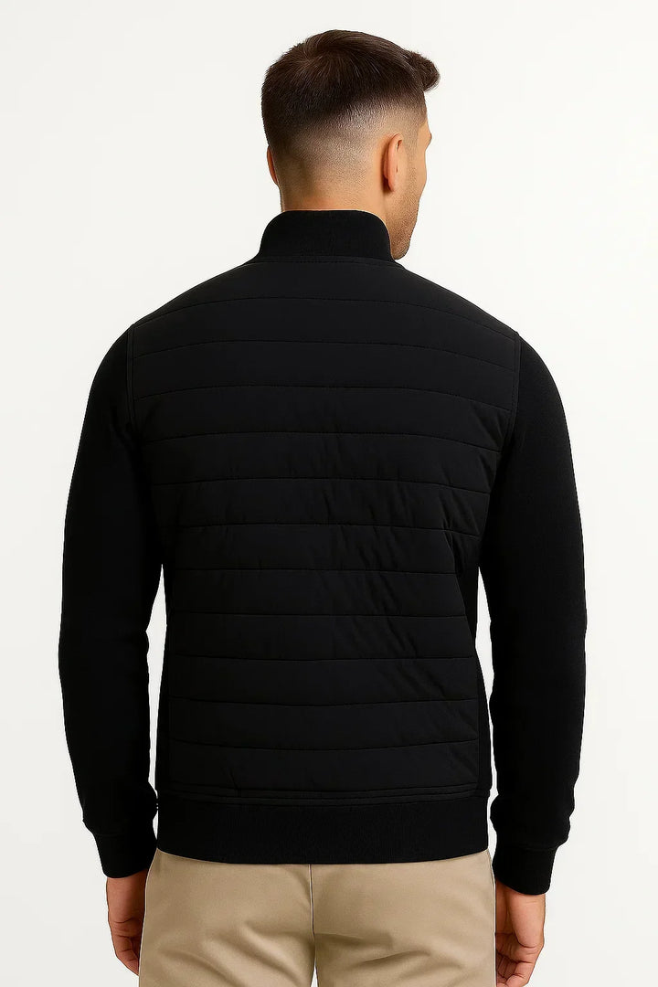 Men's Quilted Front Hybrid Knit Jacket