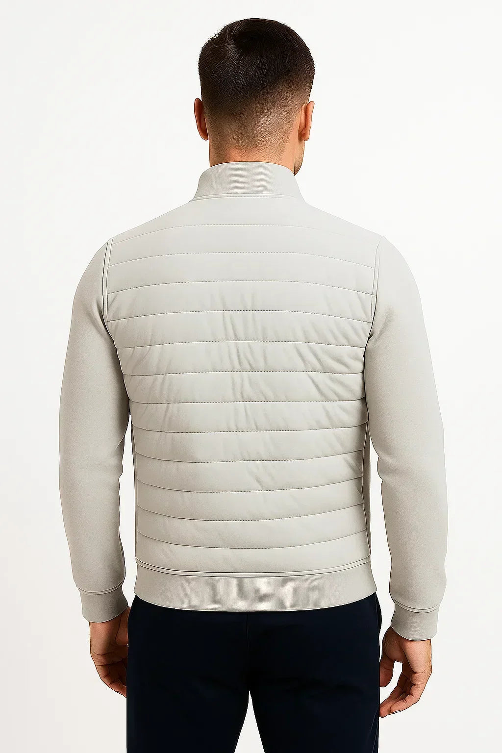 Men's Quilted Front Hybrid Knit Jacket