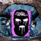 Unisex denim jacket with large Halloween graphic back print