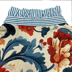 Women's vintage floral printed blouse