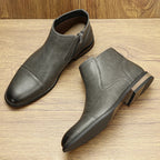 Chelsea ankle boots with pull-on side panels and low heels