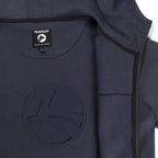 Men's navy hooded zip cardigan with long sleeves