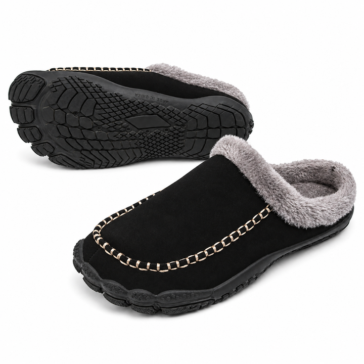 Men's Fleece-Lined Mule Slippers