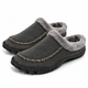Men's Fleece-Lined Mule Slippers