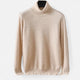 Men's plain turtleneck sweater with long sleeves