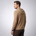 Unisex textured hoodie with drawstring hood and long sleeves
