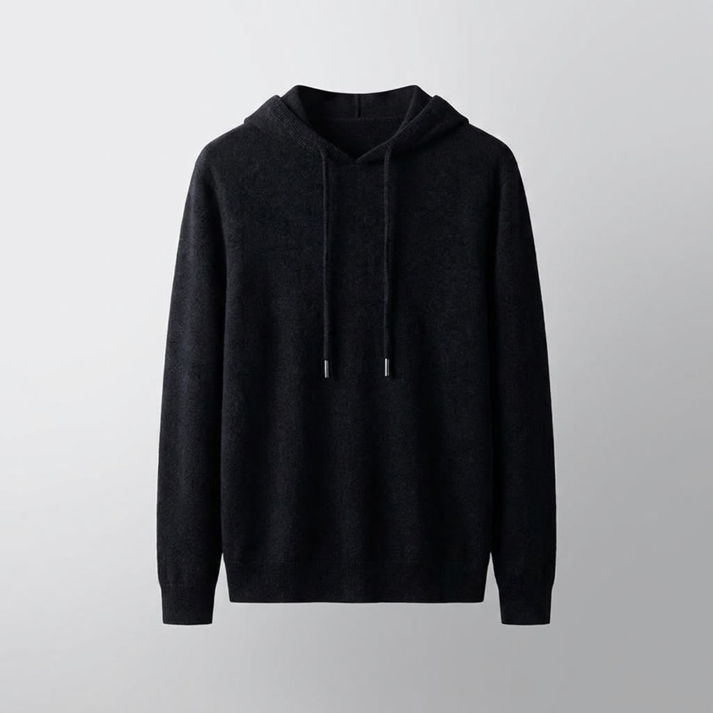 Unisex textured hoodie with drawstring hood and long sleeves