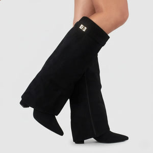 Black suede