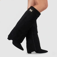 Black suede