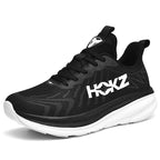 Low-top geometric running trainers with lace-up fastening and thick sculpted sole