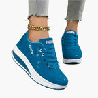 Women's low-top lace-up sneakers with platform soles
