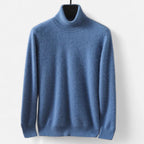 Men's plain turtleneck sweater with long sleeves