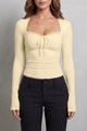 Women's Fitted Lace Trim Party Top