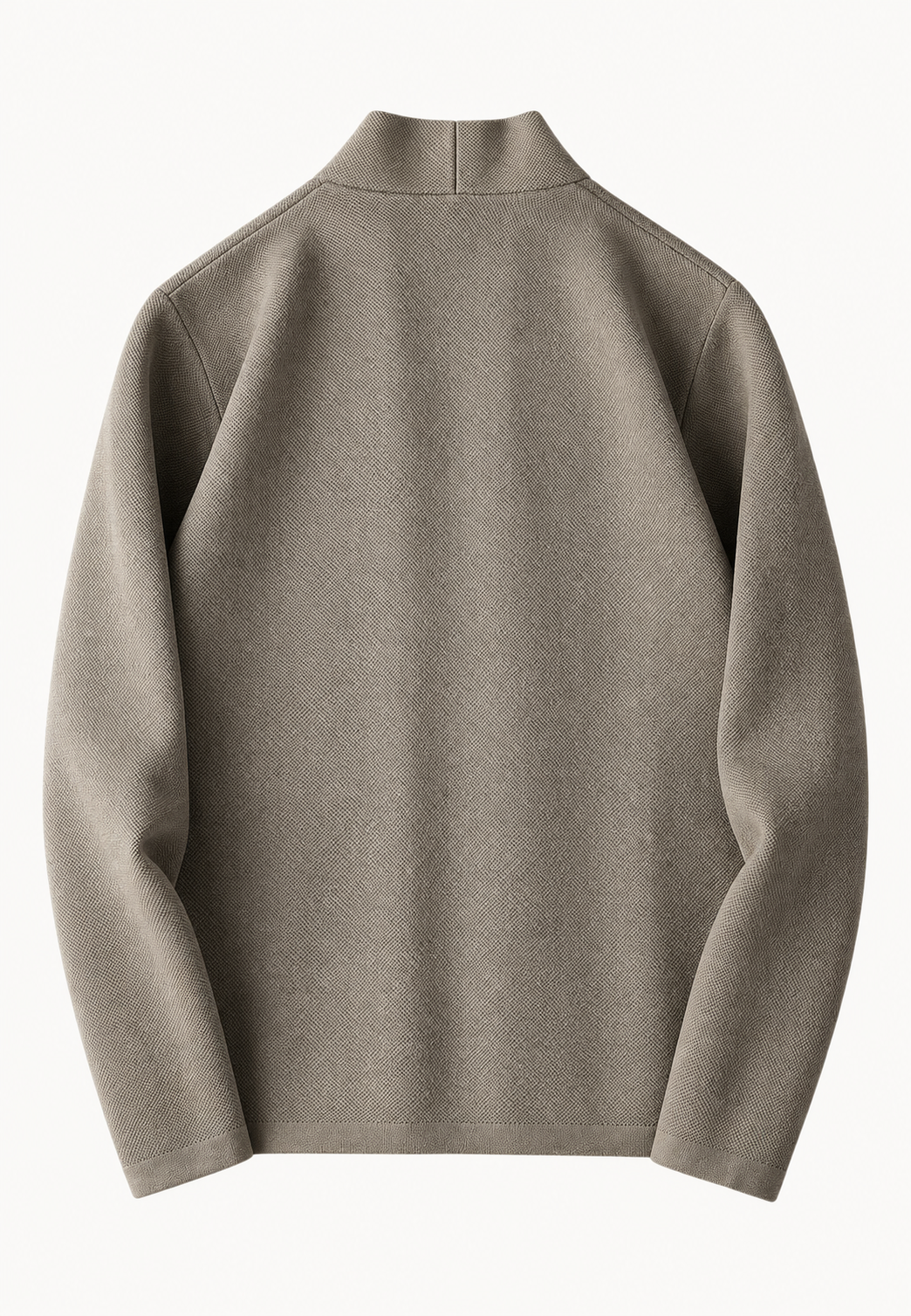 Men's plain shawl collar button cardigan with long sleeves