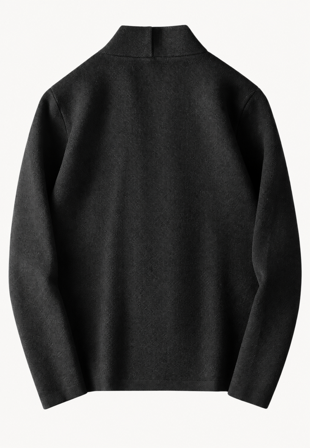 Men's plain shawl collar button cardigan with long sleeves