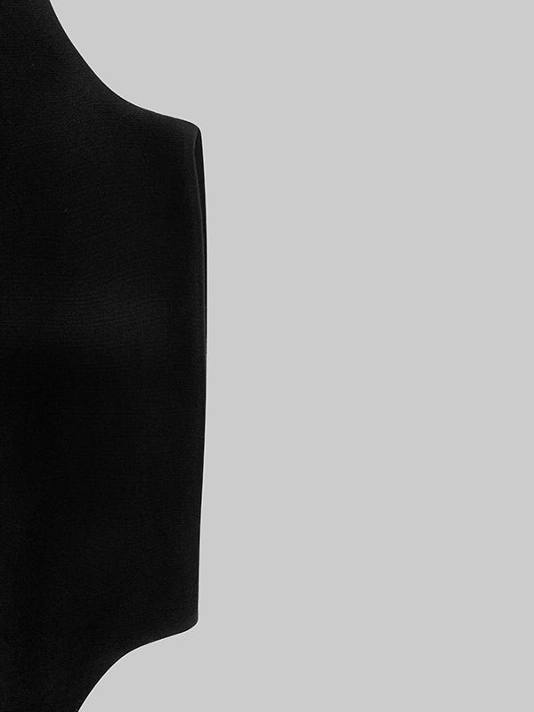 Women's black cropped sweatshirt with mock neck and long sleeves