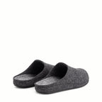 Gray closed-toe house slippers