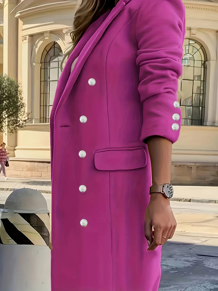 Women's Double-Breasted Longline Coat