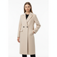 Women's double-breasted trench coat with collar and side pockets