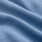 Women's blue open-front cardigan with flared sleeves and ruffle trims