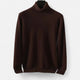 Men's plain turtleneck sweater with long sleeves