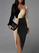 Women's Two-Tone Sequin Midi Dress