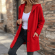 Women's longline hooded cardigan with button front and pockets
