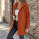 Women's longline hooded cardigan with button front and pockets