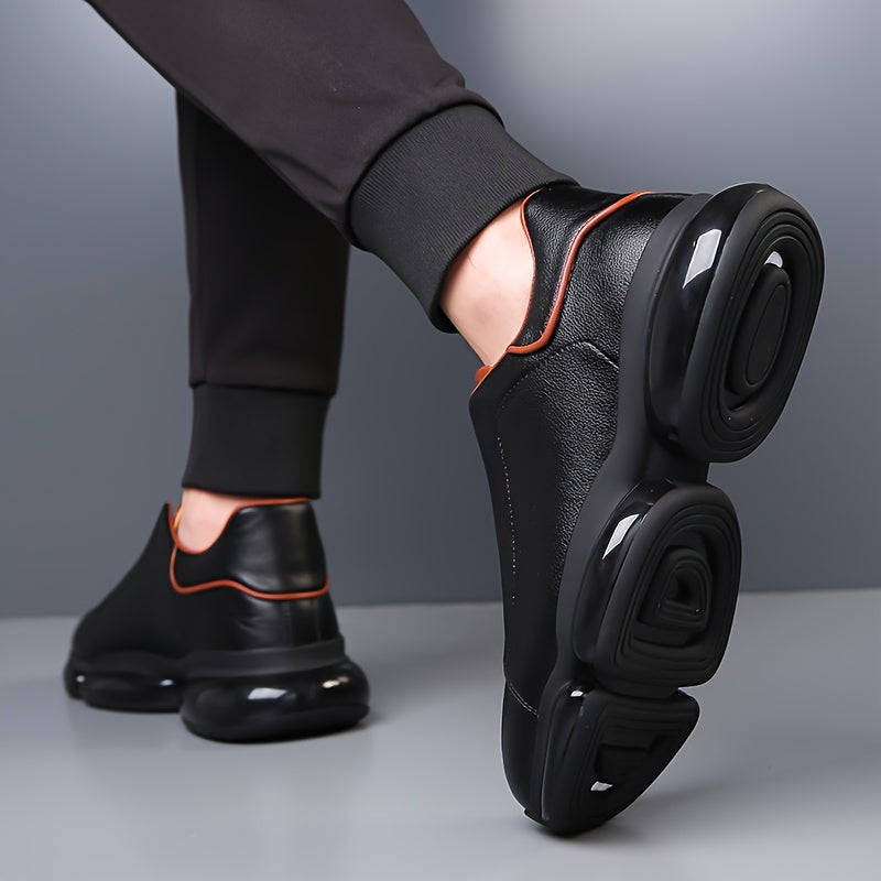 Low-top slip-on athletic sneakers with segmented flat sole