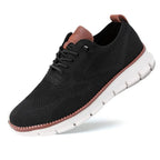 Men's knitted lace-up trainers with textured soles